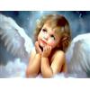 Bimkole 5D Diamond Painting Kit Completo Fai da Te Angelo, Bambina Pittura Diamante Punto Croce Strass Arte E Creazione Di Mosaico Decorazione Murale Artigianale 30X40 cm