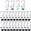 YSTrillion Grucce Ganci a Clip,24 Pezzi Grucce in Metallo Ganci per Lavanderia Portatili,360° Appendini con Pinze per Pantaloni,Scarpe,Asciugamano, Calzini