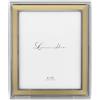 Lawrence Frames Cornice portafoto in metallo placcato argento, 20 x 25 cm, pannello interno in oro spazzolato