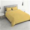 Italian Bed Linen Parure copripiumino Satin Stripes, Giallo, Matrimoniale