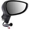 DAWH Specchietto retrovisore esterno, Specchietto laterale universale nero Specchietto retrovisore elettrico pieghevole per Ford Fiesta Mk7 08-12 011GCS3795