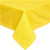 Homescapes Tovaglia gialla 137x137 cm in 100% cotone, tovaglia quadrata per cucina e sala da pranzo, tovaglia classica in cotone, lavabile e facile da pulire