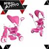 LAMAS TOYS Triciclo Vespina per Bimbo Bambini con Cappottina e Maniglia Direzionabile Rosa