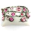Sodini Bracciale elastico a 3 fili con medaglioni fuchsia e rosa art. 750216b