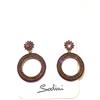 Sodini ORECCHINI A BOTTONE CON PENDENTE A CERCHIO ROSA ART. 531735V