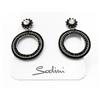 Sodini ORECCHINI A PERNO LUMINOSI CON CERCHIO NERO ART. 531735P