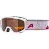 ALPINA PINEY - Occhiali da sci antiappannamento, estremamente robusti e infrangibili, con protezione UV al 100% per bambini, colore bianco opaco, taglia unica