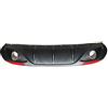 AniFM Diffusore Posteriore Nero Spoiler per paraurti in PP/Fibra di Carbonio per Alfa Romeo Giulia Berlina 4 Porte 2016 2017,con Riflettori