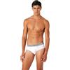 Emporio Armani Men's 2-Pack Endurance Brief Slip Boxer, Melange Grey/Marine, S (Pacco da 2) Uomini