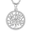 EUDORA Harmony Ball Collana Albero della Vita per Donna Argento Sterling 925 Cubic Zirconia Ciondolo Albero Madre Gioielli Regalo per Ragazza Madre Figlia Moglie, Catena 45 cm