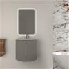 BADEN HAUS Mobile bagno sospeso con lavabo L 70 x H 70 x P 51 cm grigio nuvola per vasca centrale Onda