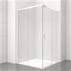 Leroy Merlin Lato per box doccia angolare scorrevole dritto H 200 x L 70 cm, sp 6 mm bianco vetro senza finitura / trasparente