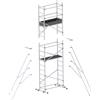 GIERRE Trabattello GIERRE Fast&Lock 400+600 in alluminio portata max 150 kg dimensioni 3,08x1,70x1,20 m altezza di lavoro 5.8 m