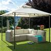 Leroy Merlin Gazebo Garden in ferro struttura grigio antracite, copertura ecru L 300 x P 300 x H 272 cm