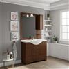 Leroy Merlin Mobile bagno sospeso con lavabo L 105 x H 81.5 x P 31.5 cm noce, 2 ante 3 cassetti per vasca centrale Romantica