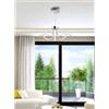 NOVECENTO Lampadario LED moderno Ares grigio Ø56cm, luce con 3 temperature di colore 960 lumen, NOVECENTO