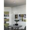 NOVECENTO Lampadario LED moderno Evelin grigio, luce con 3 temperature di colore 2400 lumen, NOVECENTO