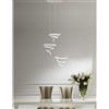 NOVECENTO Lampadario LED moderno Ipnotic bianco Ø45cm, luce con 3 temperature di colore 2600 lumen, NOVECENTO