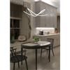 NOVECENTO Lampadario LED moderno India bianco, luce con 3 temperature di colore 2650 lumen, NOVECENTO