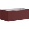 Leroy Merlin Mobile da bagno sotto lavabo Brera rosso opaco L 79.5 x H 30 x P 45.5 cm 1 cassetto, lavabo non incluso