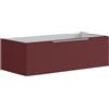 Leroy Merlin Mobile da bagno sotto lavabo Brera rosso opaco L 99.5 x H 30 x P 45.5 cm 1 cassetto, lavabo non incluso