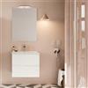Leroy Merlin Mobile bagno sospeso con lavabo e illuminazione L 60 x H 51 x P 46 cm bianco in mdf 2 cassetti per vasca centrale Eva