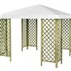 Leroy Merlin Gazebo Fox JT40 Pocket in legno massello struttura naturale, copertura bianco L 300 x P 300 x H 265 cm