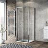 Leroy Merlin Box doccia con ingresso frontale battente Record L 80 x H 195 cm, vetro 6 mm vetro senza finitura / trasparente profilo cromato
