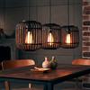 Brilliant Lampadario Moderno Woodrow nero paralume nero 3x E27 BRILLIANT