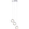 Brilliant Lampadario Moderno Rafa cromo paralume trasparente E27 Ø22cm BRILLIANT