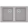 Franke Lavello integrato 2 vasche in alluminio argento FRANKE Boston L 50 x L 86 cm