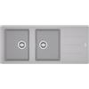 Franke Lavello integrato 2 vasche in alluminio argento FRANKE Boston L 50 x L 116 cm