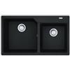 Franke Lavello sopratop 2 vasche in fragranite nero FRANKE City L 50 x L 86 cm
