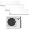 Panasonic Condizionatore a muro multisplit trial PANASONIC ETHEREA NANOEX WIFI 24000 BTU 9K 9K 12K classe raffreddamento A++, classe di riscaldamento A+, bianco