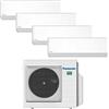 Panasonic Condizionatore a muro multisplit PANASONIC QUADRI ETHEREA WIFI NANOEX 9+9+9+12 24000 BTU 9K 9K 9K 12K classe raffreddamento A++, bianco