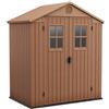 Keter Casetta da giardino KETER Darwin in polipropilene marrone con porta battente semplice, superficie interna 1.98 m² e spessore parete 16 mm