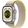Apple Watch Ultra GPS + Cellular 49mm Cassa in Titanio con Cinturino Trail Loop Giallo/Beige S/M - MNHK3TY/A