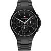 Tommy Hilfiger Orologio analogico multifunzione al quarzo da uomo con cinturino in acciaio inossidabile Nero - 1792055