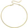 BONNYBIRD® Collana Donna Serpente Oro Snake Catena Acciaio Chirurgico Inossidabile Inox Anallergici Senza Nichel Free Gioielli Placcati Placcato Dorata Impermeabile Estive