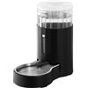 JUNSPOW Distributore d'acqua per animali domestici, distributore d'acqua in acciaio inox di grande capacità a gravità da 6 l, abbeveratoio automatico per gatti e cani 100% senza BPA, nero