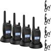 BAOFENG BF-88ST Pro PMR446 Walkie Talkie, Radio Bidirezionali Ricaricabili Senza Licenza a Lungo Raggio Aggiornate con Display LCD, Doppio Orologio VOX, Auricolari, Confezione da 4
