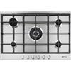 Smeg PRONTA CONSEGNA - Smeg Piano cottura a gas P272XGH finitura inox da 72.5cm