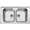 Smeg PRONTA CONSEGNA - Smeg Lavello due vasche LPR862 finitura acciaio inox da 86 cm