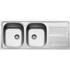 Smeg PRONTA CONSEGNA - Smeg Lavello due vasche con gocciolatoio a destra LYP116D finitura acciaio inox da 116 cm