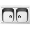 Smeg PRONTA CONSEGNA - Smeg Lavello due vasche LYP792 finitura acciaio inox da 79 cm