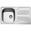 Smeg PRONTA CONSEGNA - Smeg Lavello una vasca con gocciolatoio a destra LYP861D finitura acciaio inox da 86 cm