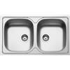 Smeg PRONTA CONSEGNA - Smeg Lavello due vasche LYP862 finitura acciaio inox da 86 cm