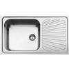 Smeg Lavello una vasca con gocciolatoio a destra SG861D finitura acciaio inox spazzolato da 86 cm