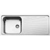 Smeg Lavello una vasca con gocciolatoio a destra SGE116.1D finitura acciaio inox spazzolato da 116 cm