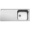 Smeg Lavello una vasca con gocciolatoio a sinistra SGE116.1S finitura acciaio inox spazzolato da 116 cm